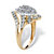 1/10 TCW Round Diamond Swirled Cluster Ring in Solid 10k Gold-12 at Direct Charge presents PalmBeach
