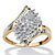 Diamond Accent Cluster Bypass Ring in Solid 10k Gold-11 at PalmBeach Jewelry