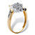 Diamond Accent Cluster Bypass Ring in Solid 10k Gold-12 at PalmBeach Jewelry