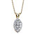 1/10 TCW Pave Diamond Cluster Pendant Necklace in Solid 10k Yellow Gold-11 at PalmBeach Jewelry