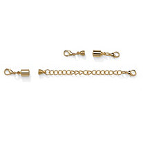 Magnetic Clasp and Chain Extender Set in Yellow Gold Tone