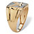 Men's Round Two-Tone Diamond Accent 18k Gold over Sterling Silver Eagle Ring-12 at PalmBeach Jewelry
