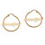 18k Gold over Sterling Silver Personalized Hoop Earrings (1 3/4")-11 at PalmBeach Jewelry