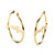 18k Gold over Sterling Silver Personalized Hoop Earrings (1 3/4")-12 at PalmBeach Jewelry