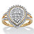 1/10 TCW Round Diamond Pear-Shaped Ballerina Setting Ring in 10k Gold-11 at Direct Charge presents PalmBeach