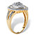 1/10 TCW Round Diamond Pear-Shaped Ballerina Setting Ring in 10k Gold-12 at Direct Charge presents PalmBeach