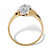 Pave Diamond Accent Cluster Ring in 18k Gold over Sterling Silver-12 at PalmBeach Jewelry