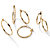 SETA JEWELRY Three-Pair Set of Hoop Earrings in 10k Gold  (5/8", 3/4", 7/8")-11 at Seta Jewelry