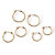 SETA JEWELRY Three-Pair Set of Hoop Earrings in 10k Gold  (5/8", 3/4", 7/8")-12 at Seta Jewelry