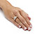 1/10 TCW Round Diamond Marquise-Shaped Step Ring in Gold-Plated Sterling Silver-13 at Direct Charge presents PalmBeach