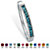 Round Simulated Simulated Birthstone Bangle Bracelet in Silvertone-112 at PalmBeach Jewelry