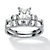 2 Piece 2.52 TCW Princess-Cut Cubic Zirconia Bridal Ring Set in 10k White Gold-11 at PalmBeach Jewelry