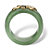 Round Genuine Green Jade 10k Yellow Gold Elephant Ring Band-12 at PalmBeach Jewelry