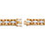 Men's 10.35 TCW Square Cubic Zirconia Gold-Plated Bar-Link Bracelet 8.25"-12 at PalmBeach Jewelry