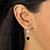 Oval-Cut Simulated Birthstone Silvertone Drop Earrings-13 at PalmBeach Jewelry