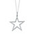 1/10 TCW Round Diamond Star-Shaped Pendant and Chain in Platinum over Sterling Silver 18"-11 at Direct Charge presents PalmBeach