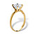 2 TCW Round Cubic Zirconia Solitaire Engagement Ring in Solid 10k Yellow Gold-12 at PalmBeach Jewelry