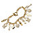 SETA JEWELRY Round Crystal Yellow Gold-Plated Shoe, Purse, Heart Lock and Key Charm Bracelet 7 1/2"-11 at Seta Jewelry