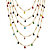 Multicolor Beaded Waterfall Necklace in Yellow Gold Tone-11 at Direct Charge presents PalmBeach