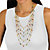 Multicolor Beaded Waterfall Necklace in Yellow Gold Tone-13 at Direct Charge presents PalmBeach