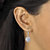 2.51 TCW Round Cubic Zirconia Halo Drop Earrings in .925 Sterling Silver-13 at PalmBeach Jewelry