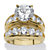 6.09 TCW Round Cubic Zirconia Two-Piece Bridal Ring Set in 14k Gold over Sterling Silver-11 at PalmBeach Jewelry
