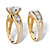 6.09 TCW Round Cubic Zirconia Two-Piece Bridal Ring Set in 14k Gold over Sterling Silver-12 at PalmBeach Jewelry