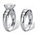 2 Piece 6.09 TCW Round Cubic Zirconia Bridal Ring Set in Sterling Silver-12 at PalmBeach Jewelry