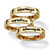 Round Crystal Yellow Gold-Plated Set of Three Inspirational Stack Rings-11 at PalmBeach Jewelry