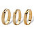 Round Crystal Yellow Gold-Plated Set of Three Inspirational Stack Rings-12 at PalmBeach Jewelry