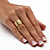 Round Crystal Yellow Gold-Plated Set of Three Inspirational Stack Rings-13 at PalmBeach Jewelry