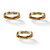 Round Crystal Yellow Gold-Plated Set of Three Inspirational Stack Rings-14 at PalmBeach Jewelry