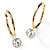 4 TCW Cubic Zirconia 10k Yellow Gold Bezel-Set Removable Charm Earrings-11 at PalmBeach Jewelry