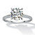 SETA JEWELRY 2 TCW Round Cubic Zirconia Solitaire Ring in Solid 10k White Gold-11 at Seta Jewelry