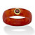 .30 TCW Round Genuine Garnet and Genuine Red Jade 10k Yellow Gold Band Ring-11 at PalmBeach Jewelry