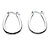 2.52 TCW Round Cubic Zirconia Silvertone Inside-Out Channel-Set Hoop Earrings (1")-12 at Direct Charge presents PalmBeach
