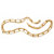 SETA JEWELRY Triple-Strand Beaded Ankle Bracelet in 18k Gold over Sterling Silver-11 at Seta Jewelry