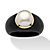 Round Cultured Freshwater Pearl Black Jade 10k Yellow Gold Ring-11 at PalmBeach Jewelry
