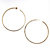 Diamond Accent Hoop Earrings in 18k Gold over Sterling Silver (2 1/3")-12 at PalmBeach Jewelry