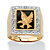 Men's Black Onyx and Diamond Accent Eagle Ring in 14k Gold over Sterling Silver-11 at PalmBeach Jewelry
