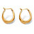 Diamond Accent 14k Gold over Sterling Silver Oval-Shaped Inside-Out Hoop Earrings (1")-12 at PalmBeach Jewelry