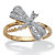 Diamond Accent 18k Gold over Sterling Silver Dragonfly Ring-11 at PalmBeach Jewelry