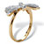 Diamond Accent 18k Gold over Sterling Silver Dragonfly Ring-12 at Direct Charge presents PalmBeach