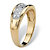 Men's Pave Diamond Wedding Band 1/8 TCW in 18k Gold over Sterling Silver-12 at Direct Charge presents PalmBeach
