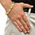Men's 3.52 TCW Channel-Set Cubic Zirconia Gold-Plated Bar-Link Bracelet 8"-14 at PalmBeach Jewelry