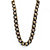 Yellow Gold Tone Black Rhodium-Plated Curb-Link Necklace 34"-15 at PalmBeach Jewelry