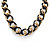 Yellow Gold Tone Black-Ruthenium-Plated Curb-Link Necklace 19"-11 at PalmBeach Jewelry