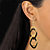 Double Curb-Link Bracelet and Drop Earrings Set in Gold Tone and Black Ruthenium-Plated-15 at PalmBeach Jewelry