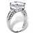 3.28 TCW Cushion-Cut Cubic Zirconia Solid 10k White Gold Engagement Anniversary Ring-12 at PalmBeach Jewelry