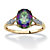 3.50 TCW Genuine Oval-Cut Mytic Fire Topaz and Diamond Accented Ring in 10k Gold-11 at PalmBeach Jewelry